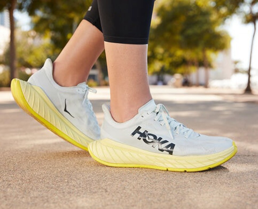 Hoka One One Carbon X 2 Löparskor Dam - Vita - ORLBE-8160